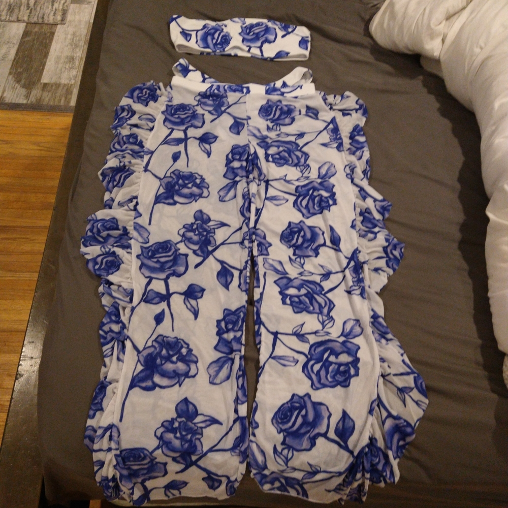 NIP Shein 3 Piece Bikini Set with Cover Up Pants